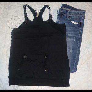 Racerback buckle tank top